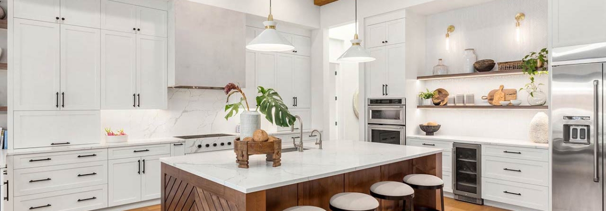 kitchen in newly constructed luxury home